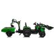 EL Traktor med Frontskovl + Gravekran + Trailer  21,6V   "Grøn"