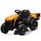 JCB FASTRAC EL Traktor Med Anhænger m/Lædersæde, Gummihjul  "Gul/Sort"