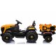 JCB FASTRAC EL Traktor Med Anhænger m/Lædersæde, Gummihjul  "Gul/Sort"