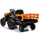 JCB FASTRAC EL Traktor Med Anhænger m/Lædersæde, Gummihjul  "Gul/Sort"
