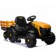 JCB FASTRAC EL Traktor Med Anhænger m/Lædersæde, Gummihjul  "Gul/Sort"