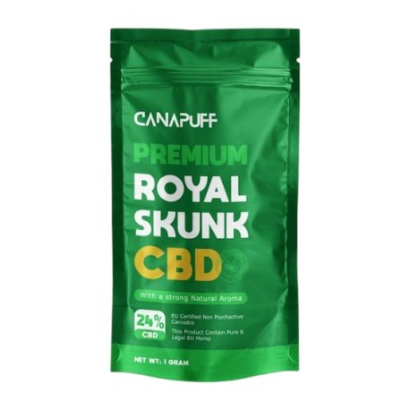 CanaPuff Flower Royal Skunk 24% CBD,  "1 gram"