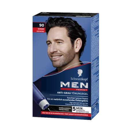 MEN PERFECT  Toningsgel Mod Gråt Hår   "90 Sort"