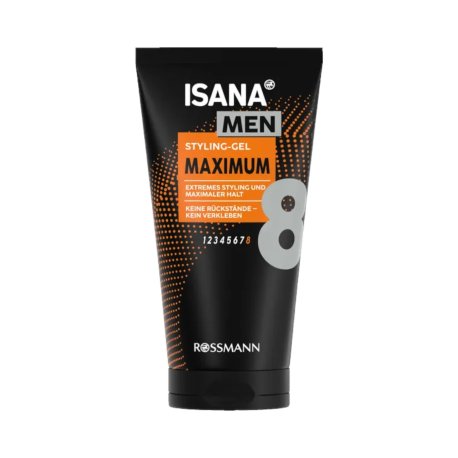 ISANA MEN  Styling-Gel Maximum Trin 8  150 ml
