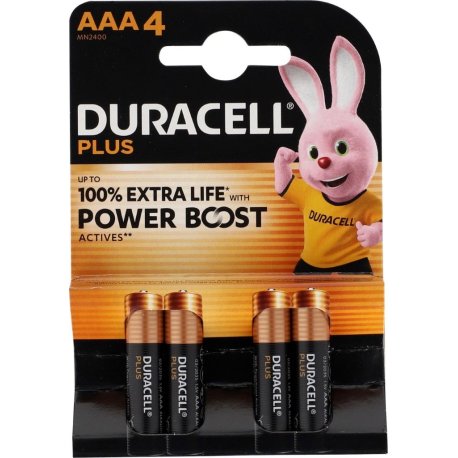 Batteri Duracell Plus Boost AAA 4 pk