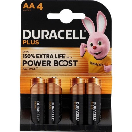 Batteri Duracell Plus Boost AA 4 pk