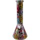 Bong Glas Lige SKULL  Farverig  "CATRINA"  32,5 cm