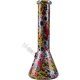 Bong Glas Lige SKULL  Farverig  "CATRINA"  32,5 cm