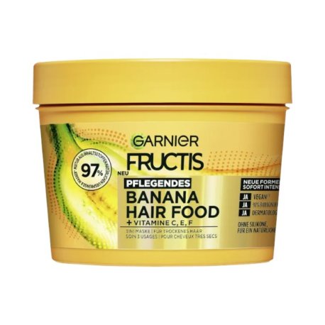 Garnier Fructis - Hair Food 3in1 Banana Plejende Maske   400 ml