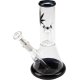 Bong Glas Transparent/sort - blad    20 cm