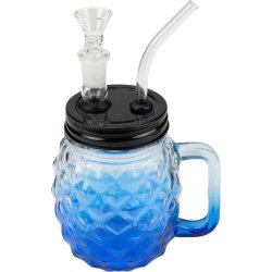 Bong Glaskande Blå  H 14 cm