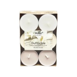 RUBIN LICHT Maxi Duftlys Bourbon-Vanille   12 stk