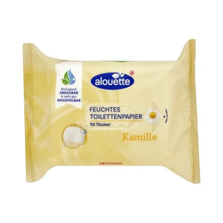 ALOUETTE  Classic Toiletvådservietter  Med Kamille   70 stk