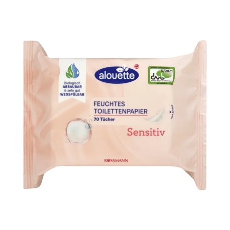 ALOUETTE  Classic Toiletvådservietter Sensitiv   70 stk