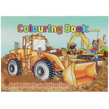 Malebog Bulldozers Tractors - 16 sider   A4