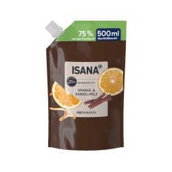 ISANA  Aromatisk Sæbe Appelsin & Cedertræ  Refill-Pose   500 ml