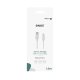 Sinox USB C til USB A kabel. 1m. Hvid