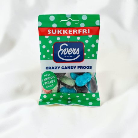 Evers Crazy Candy Frogs  70 gr Sukkerfri