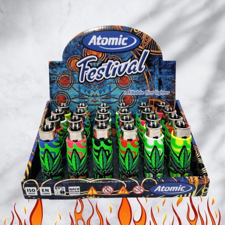 Atomic – Festival Flint – Silicone Joint Leaf   Lighter