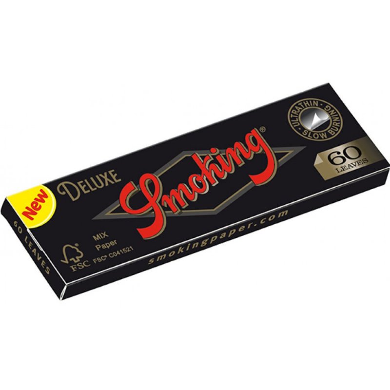 Smoking Papers Deluxe Sort 70 mm Kiosken Rødbyhavn