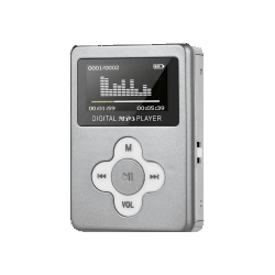 MP3 afspiller med LCD skærm - Sølv