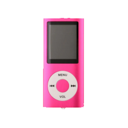 Slim MP3 afspiller med LCD skærm - Pink