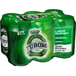 Tuborg Grøn 6-pak 33 cl (dåse)