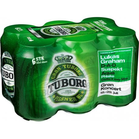 Tuborg Grøn 6-pak 33 cl