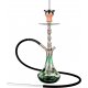 Shisha Vandpibe  "ALUX 2" Aluminiumgrøn / Gennemsigtig  54 cm