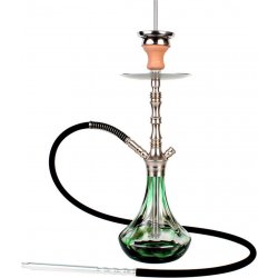 Shisha Vandpibe "ALUX 2" Aluminiumgrøn / Gennemsigtig 54 cm