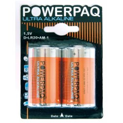 Batteri Powerpaq D LR20 2-pk