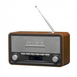 Retro DAB+ Radio (Design Small) - Mørkt træ