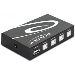 Delock USB Switch - Manuel Styring - 4 vejs