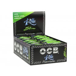 OCB PREMIUM Ruller Papir Sorte 4m x45mm Med Spidser