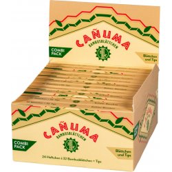 CANUMA King Size Bambus Cigaretpapir Slim + Tips