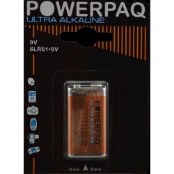 Batteri Powerpaq 9V 6LR61 Ultra Alkaline