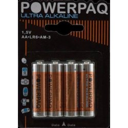 Batteri Powerpaq AA LR6 4 stk Ultra Alkaline