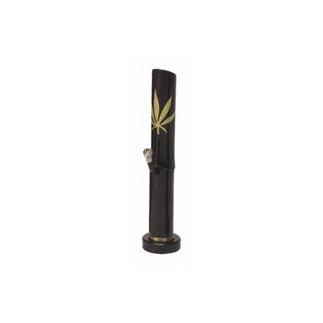 Bambus Bong Med Blad 35 cm