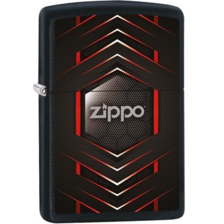 Org.ZIPPO  Sort Farve "Metal Design"