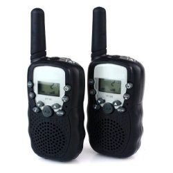 Walkie Talkie rækkevidde 2,5 km (2 stk) - Sort