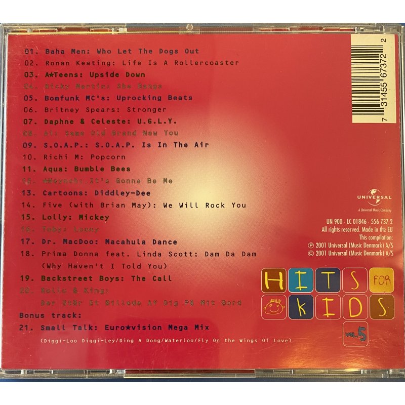 Hits For Kids "VOL 5" - Kiosken Rødbyhavn Hits For Kids "VOL 5" - Kiosken Rødbyhavn