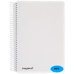 Spiralkalender hvid PP 12x17cm 1 dagside