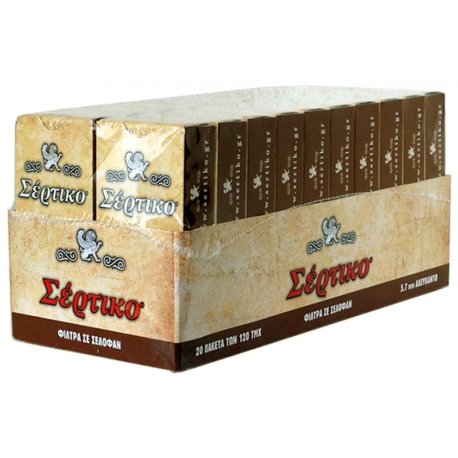 Sertiko Filtre Hvid Unbleached Ultra Slim 5,7 mm 120 stk