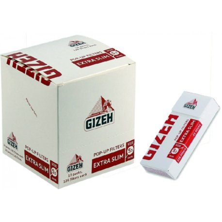 GIZEH Filtre - Ekstra Slanke i Cellofan  5,5 mm 126 stk
