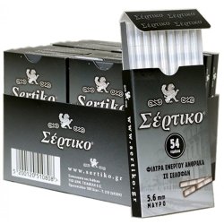 Sertiko Pocket Trækul Filters - Ultra Slim 5,6 mm 54 stk