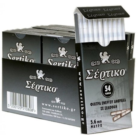 Sertiko Pocket Trækul Filters - Ultra Slim 5,6  mm 54 stk